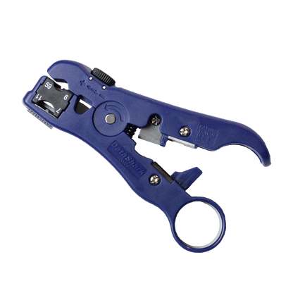 DataShark 70029 Universal Cutter-Stripper for Flat or Round TV/UTP Cable | Cat5 Cat5e Cat6 | RG6 Quad RG59 RG7 RG11 (Pro Grade)